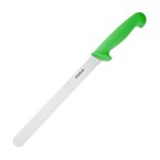 Couteau à trancher denté Hygiplas vert 25cm
