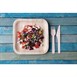Assiettes creuses carrées en feuilles de palmier Fiesta Compostable 200mm (lot de 100)