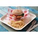 Assiettes creuses carrées en feuilles de palmier Fiesta Compostable 250mm (lot de 100)