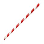 Pailles cuillères en papier Fiesta Compostable rouge et blanc 210x8mm (lot de 250)