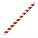 Paille à thé à bulles compostable Fiesta rouge et blanc 12x210mm (lot de 150)