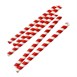 Paille à thé à bulles compostable Fiesta rouge et blanc 12x210mm (lot de 150)