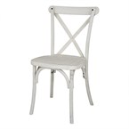 Chaises en résine à dossier croisé Bolero Manhattan blanches (lot de 4)