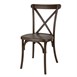 Chaises en résine à dossier croisé Bolero Manhattan effet bois foncé (lot de 4)