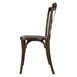 Chaises en résine à dossier croisé Bolero Manhattan effet bois foncé (lot de 4)