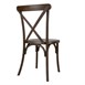 Chaises en résine à dossier croisé Bolero Manhattan effet bois foncé (lot de 4)