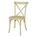Chaises à dossier croisé en résine Bolero Manhattan effet bois naturel (lot de 4)