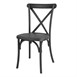 Chaises en résine à dossier croisé Manhattan Bolero noires (lot de 4)