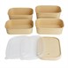 Couvercles en papier Fiesta Recyclable pour barquettes rectangulaires (Lot de 300)
