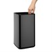 Poubelle carrée Bolero noir titane 7L
