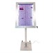 Porte-menu à LED couleurs en inox Securit 4xA4 avec poteau et socle