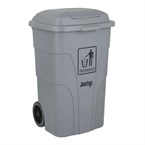 Poubelle à roulettes  avec pédale Jantex 120L grise