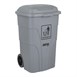 Poubelle à roulettes  avec pédale Jantex 120L grise