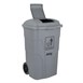 Poubelle à roulettes  avec pédale Jantex 120L grise