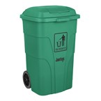 Poubelle à roulettes  avec pédale Jantex 120L verte