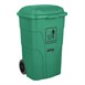 Poubelle à roulettes  avec pédale Jantex 120L verte