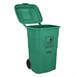Poubelle à roulettes  avec pédale Jantex 120L verte
