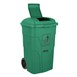Poubelle à roulettes  avec pédale Jantex 120L verte