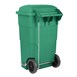 Poubelle à roulettes  avec pédale Jantex 120L verte