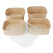 Couvercles PET pour barquettes carrées Fiesta Recyclable (lot de 300)