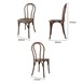 Chaises en résine style bois courbé Bolero Soho noyer (lot de 4)