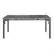 Table d'extérieur à lattes extensible Bolero Valletta grise 1800mm
