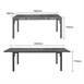 Table d'extérieur à lattes extensible Bolero Valletta grise 1800mm