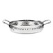 Plat inox martelé double poignée Olympia Table Presentation 150mm