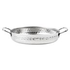 Plat double poignée en inox martelé Olympia Table Presentation 180mm