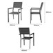 Fauteuils à lattes Bolero Valletta gris (Lot de 4)