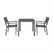 Fauteuils à lattes Bolero Valletta gris (Lot de 4)