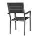 Fauteuils à lattes Bolero Valletta gris (Lot de 4)