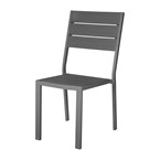 Chaises à lattes Bolero Valletta grises (lot de 4)