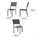 Chaises à lattes Bolero Valletta grises (lot de 4)