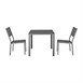 Chaises à lattes Bolero Valletta grises (lot de 4)