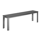 Bancs à lattes Bolero Valletta gris (lot de 2)