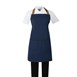 Tablier court Southside en denim bleu avec attaches marron clair