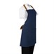 Tablier court Southside en denim bleu avec attaches marron clair