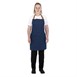 Tablier court Southside en denim bleu avec attaches marron clair