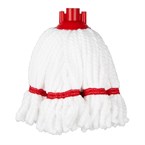Tête serpillière en microfibre Jantex bande rouge 150g