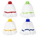 Tête serpillière en microfibre Jantex bande jaune 150g