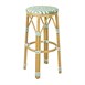 Tabourets de bar en rotin PE style parisien Bolero vert clair (lot de 2)