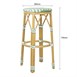 Tabourets de bar en rotin PE style parisien Bolero vert clair (lot de 2)