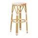 Tabourets de bar en rotin PE style parisien Bolero corail (lot de 2)