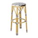 Tabourets de bar en rotin PE style parisien Bolero noirs (lot de 2)