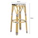 Tabourets de bar en rotin PE style parisien Bolero noirs (lot de 2)