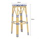 Tabourets de bar en rotin PE style parisien Bolero bleus (lot de 2)