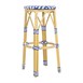 Tabourets de bar en rotin PE style parisien Bolero bleus (lot de 2)