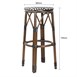 Tabourets de bar en rotin PE style parisien Bolero bois foncé noirs (paquet de 2)