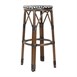 Tabourets de bar en rotin PE style parisien Bolero bois foncé noirs (paquet de 2)